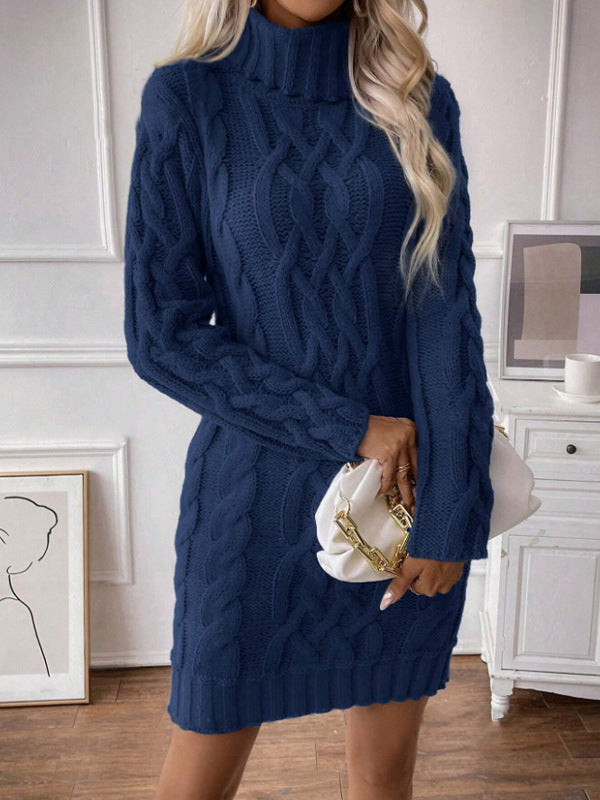 Feminine Crew Neck Mini Dress