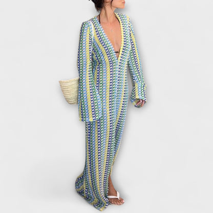 Sunny V-Neck Maxi Dress for Women - Nocini