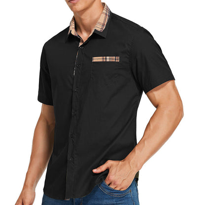 Slim Fit Mens Short Sleeve Checked Shirt