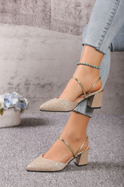 Classic High Heel Slip On Sandals