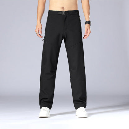 Comfortable Mens Cargo Pants Relaxed Fit Zip Pockets - Nocini