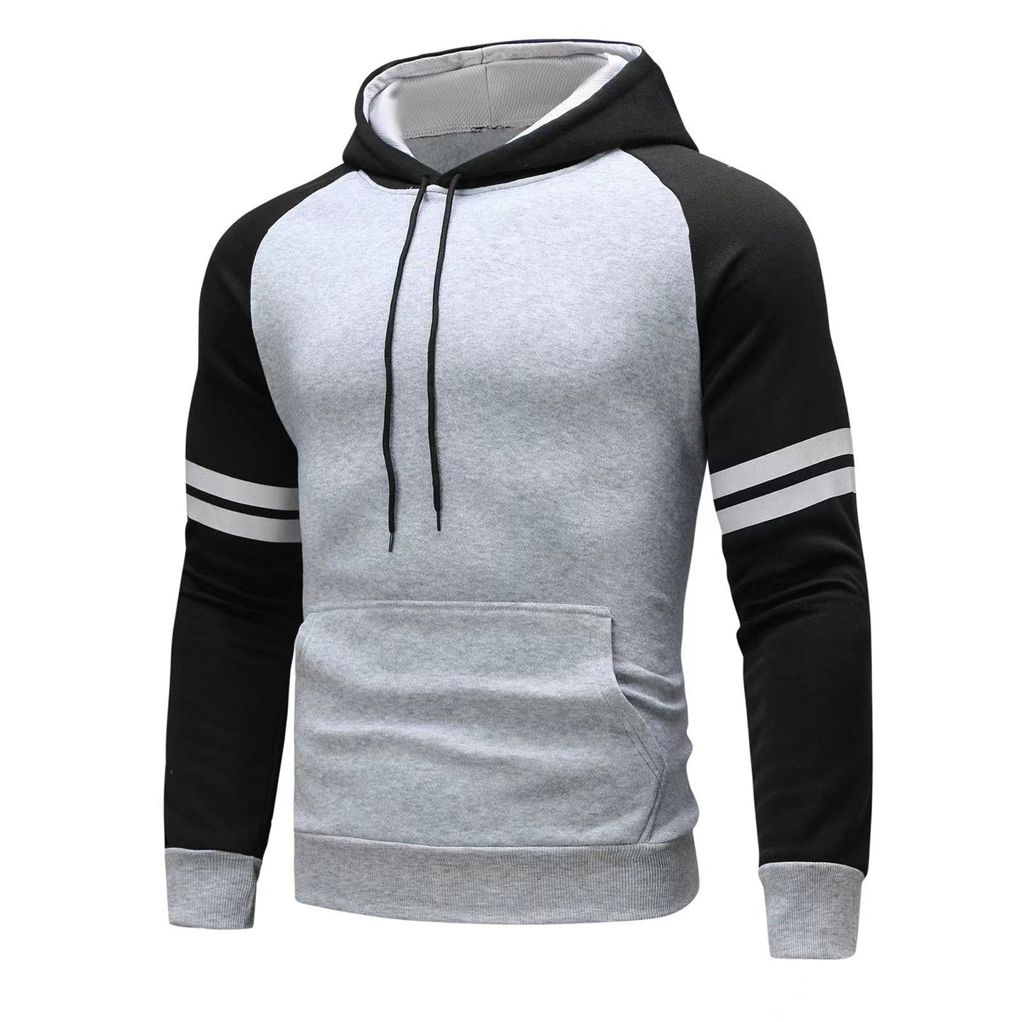 Classic Fit Mens Hoodie Soft Stripe Design
