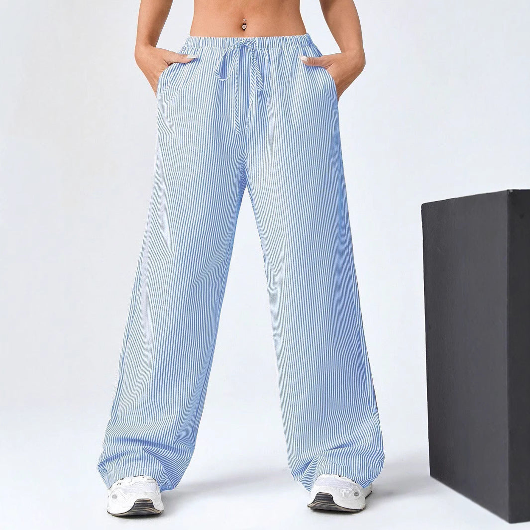 Comfortable Women's Straight Leg Cotton Pants - Nocini