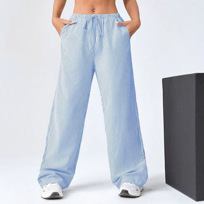 Comfortable Women's Straight Leg Cotton Pants - Nocini