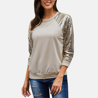 Sparkly Crewneck Oversized Glitter Sweatshirt