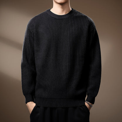 Casual Fit Crew Neck Knit Sweater - Nocini