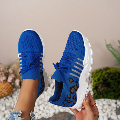 Women's Leopard Print Low Top Sneakers