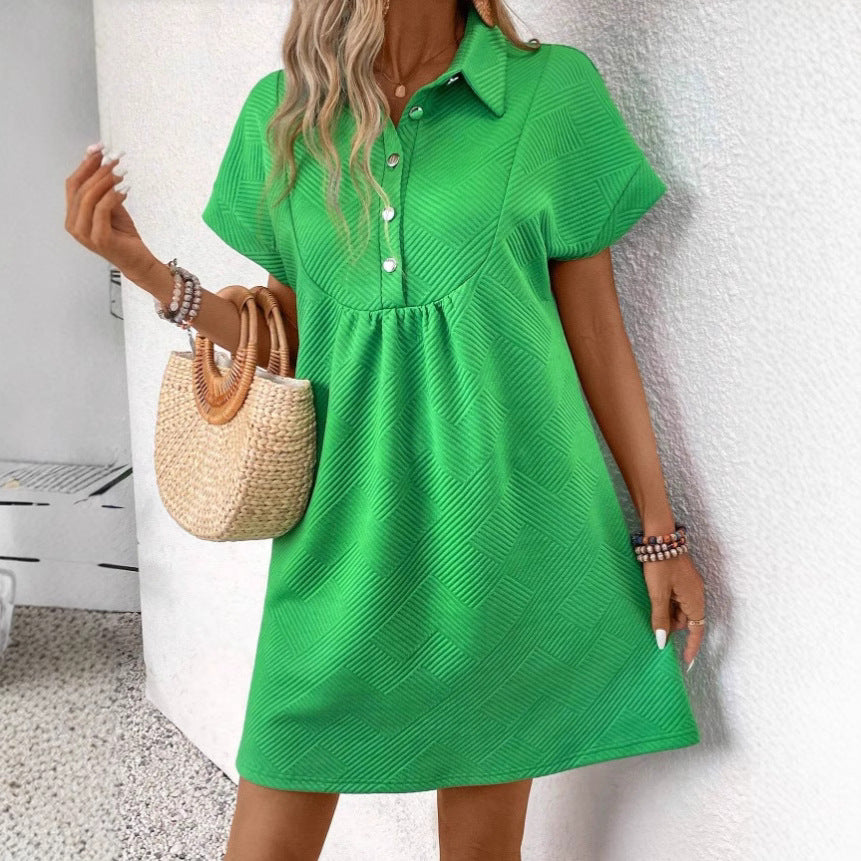 Casual Women's Polo Dress with Soft Short Sleeves - Nocini