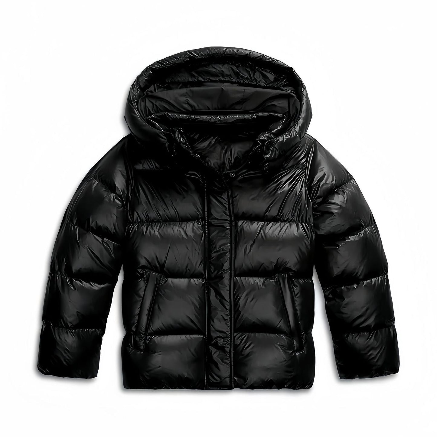 Women's Lightweight Padded Parka with Hood and Pockets