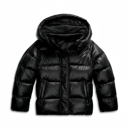Women's Lightweight Padded Parka with Hood and Pockets