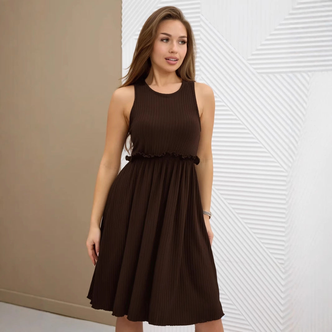 Casual Summer V Neck Sleeveless Dress