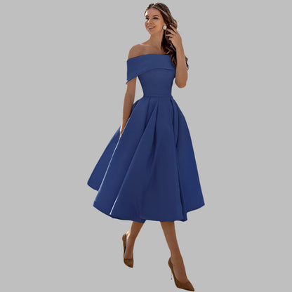 Chic Strapless Silk Formal Evening Dress