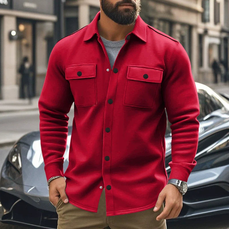 Classic Fit Mens Button Front Jacket - Nocini