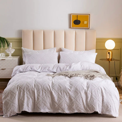 Plush White Comforter Bed Set
