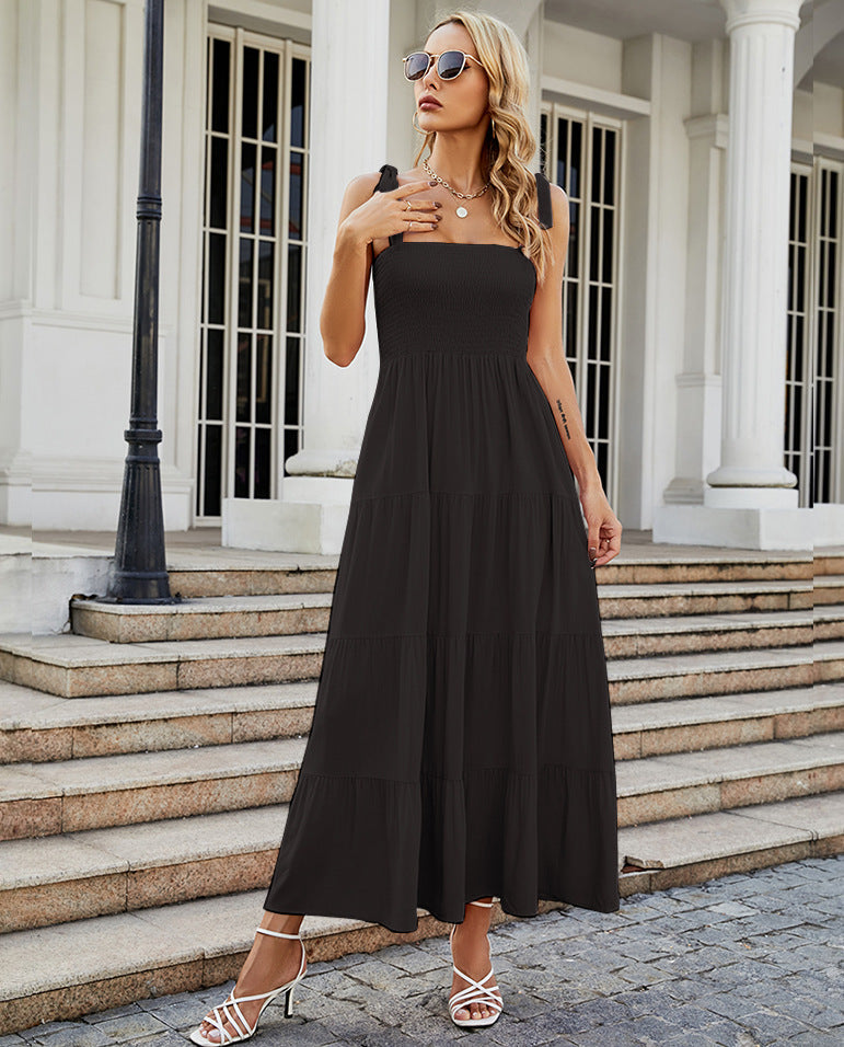 Flowy Long Sleeveless Summer Dress for Women