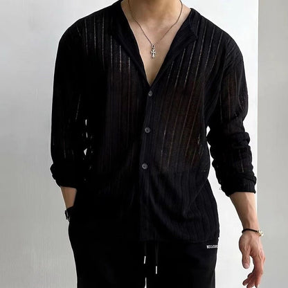Men's Slim Fit V-Neck Cardigan Sweater - Nocini