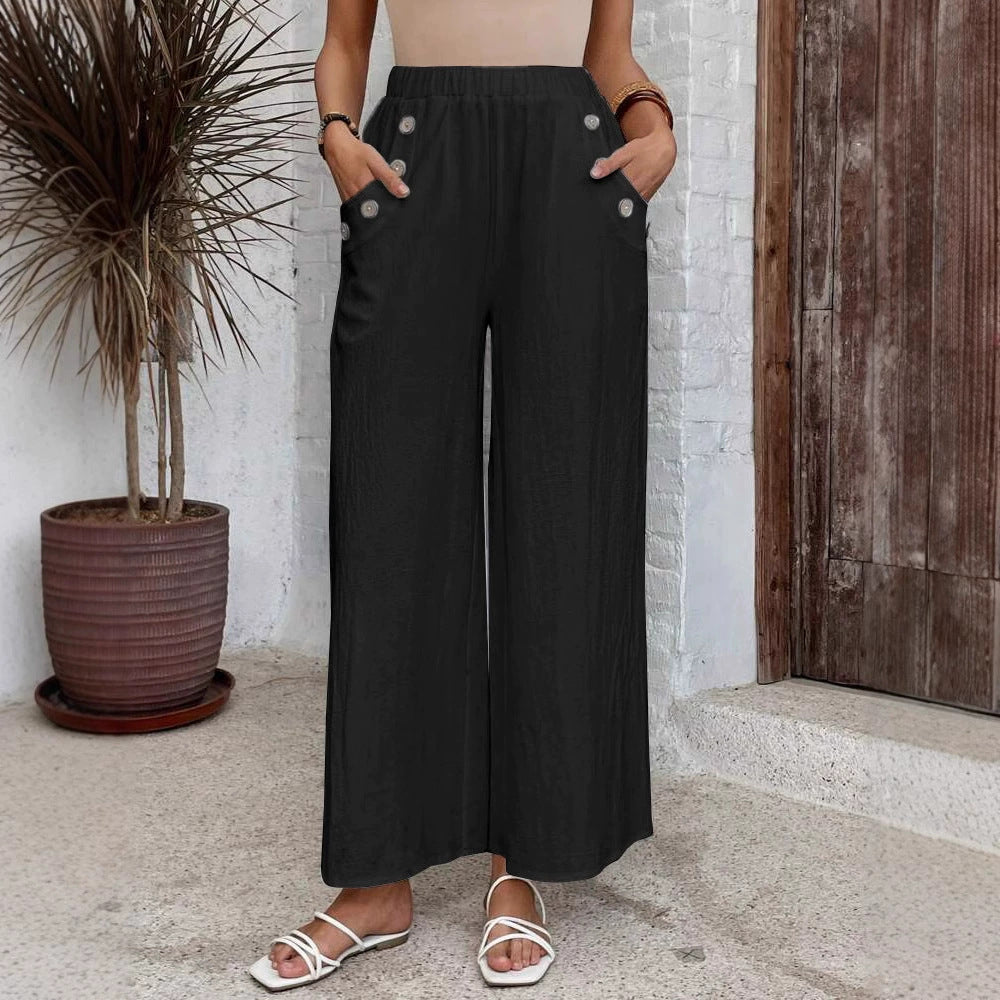 Women's Lightweight Wide Leg Pants Comfort Fit