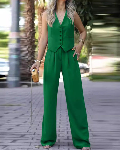 Stylish Women's Vest Suit Jacket Set