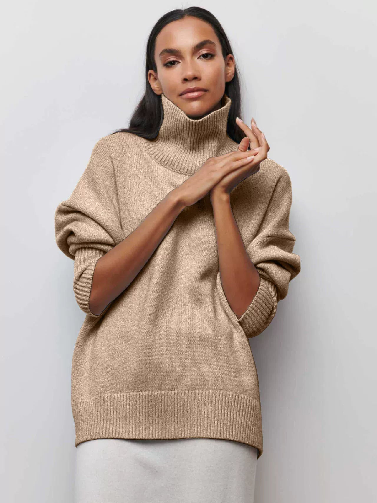 Cozy Women's Crew Neck Jumper Soft Oversized Fit - Nocini