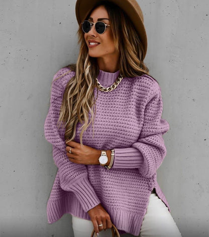 Green Thick Cable Knit Sweater