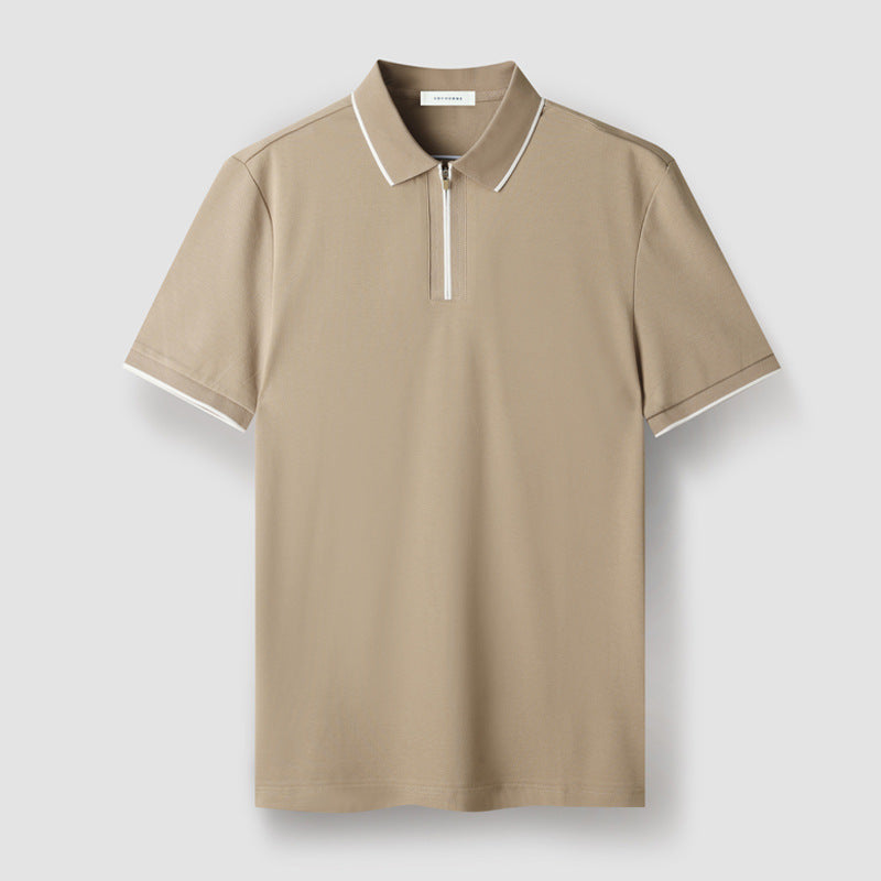 Classic Fit Zip Polo Shirt - Nocini