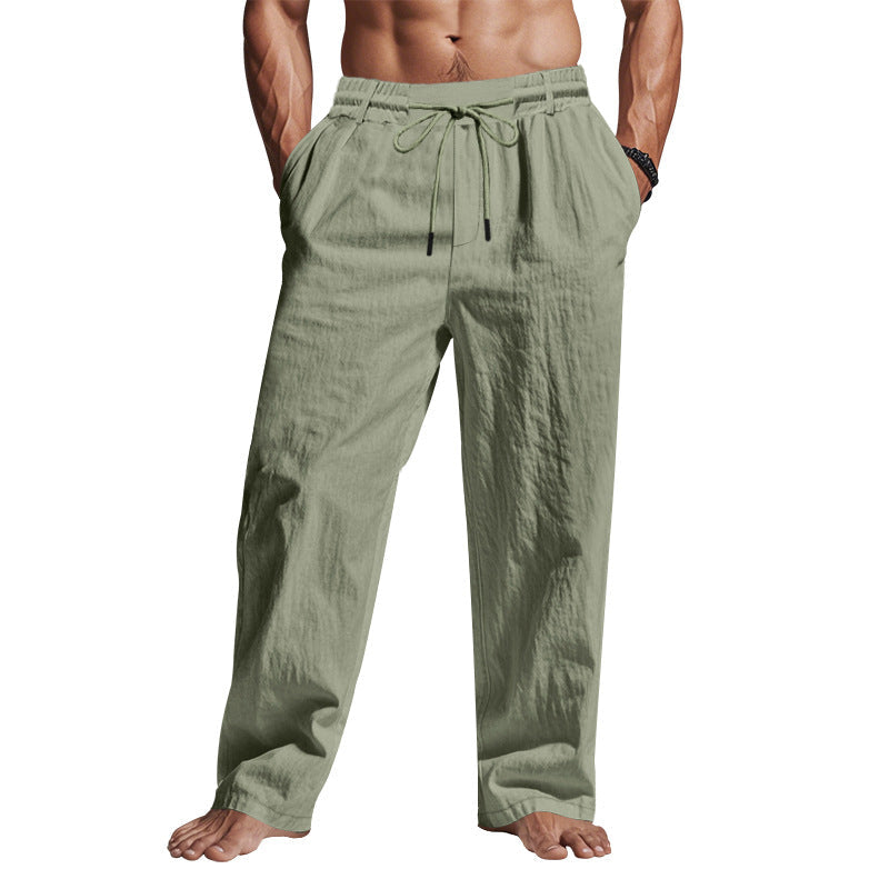 Comfortable Linen Pants for Men with Elastic Waist