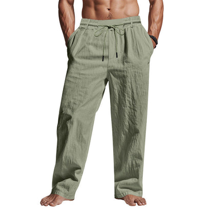 Comfortable Linen Pants for Men with Elastic Waist