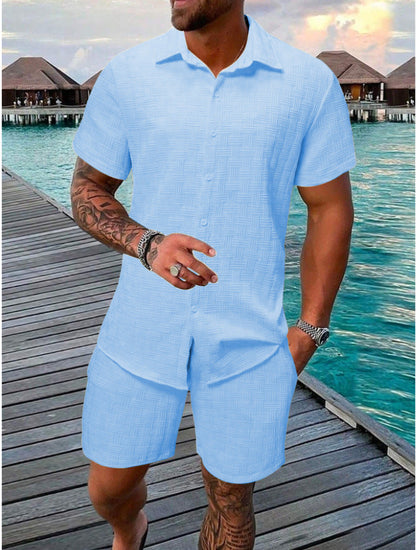 Men's Casual 2 Piece Set Soft Breathable Fabric