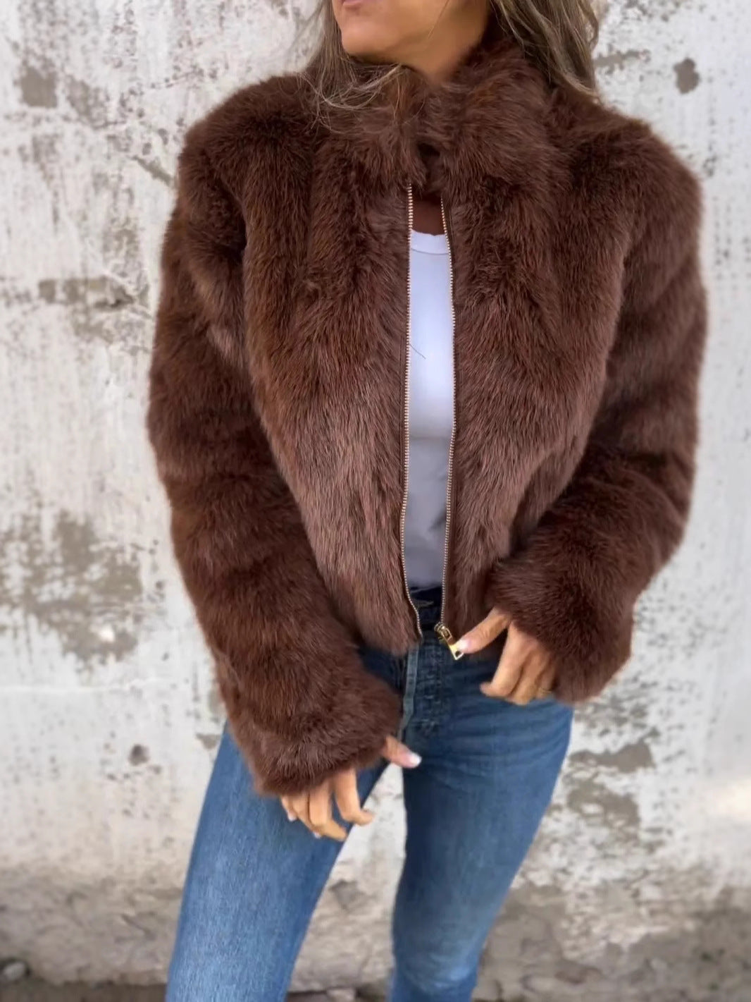 Cozy Faux Fur Parka Jacket for Women - Nocini