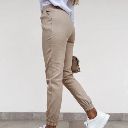 Slim Fit Elastic Women's Pants