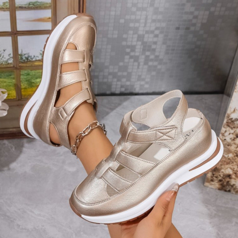 Comfortable Wedge Sandals for Women with Cutout Detail