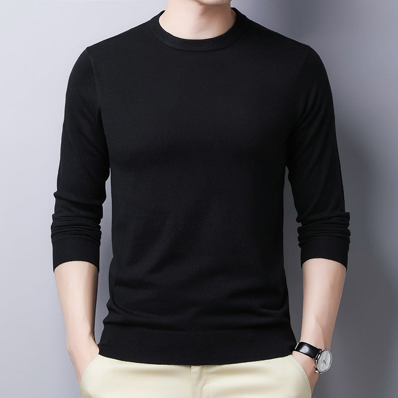 Men's Slim Fit Casual Tee - Soft Round Neck Top