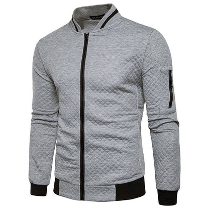 Men's Slim Quilted Zip Cardigan Sweater - Nocini
