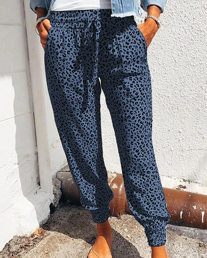 Soft Leopard Print Yoga Pants for Women