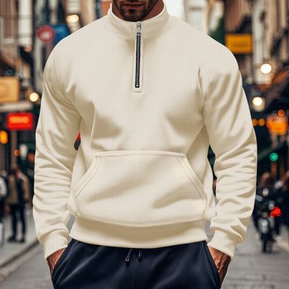 Casual Men's Cotton Zip Up Sweatshirt