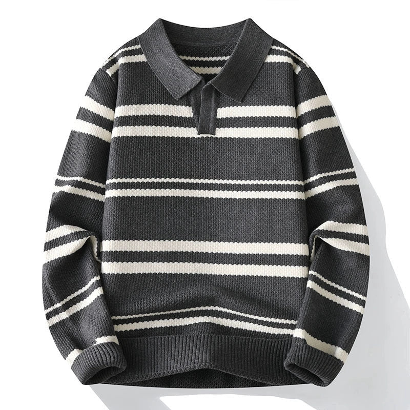 Classic Crew Neck Striped Sweater