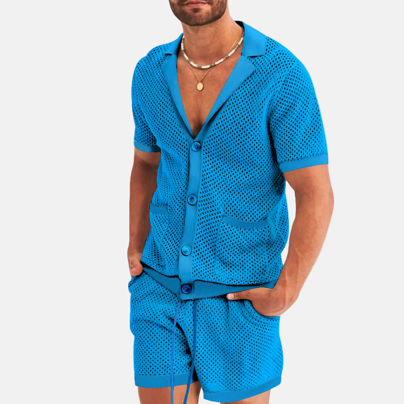 Breathable Summer Shirt and Shorts Set for Men - Nocini