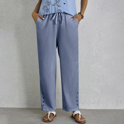 Comfortable Women's Straight Leg Drawstring Pants