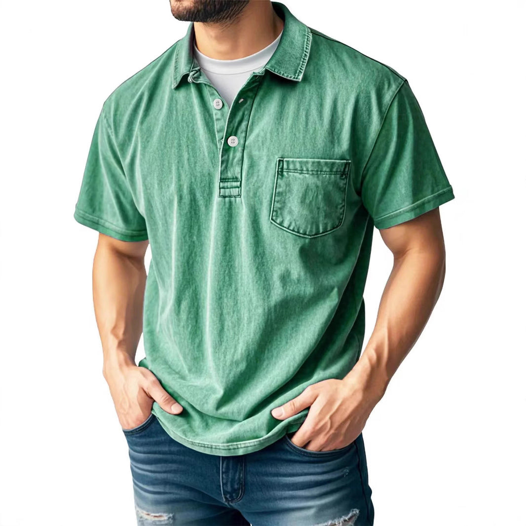 Casual Short Sleeve Polo Shirt for Men
