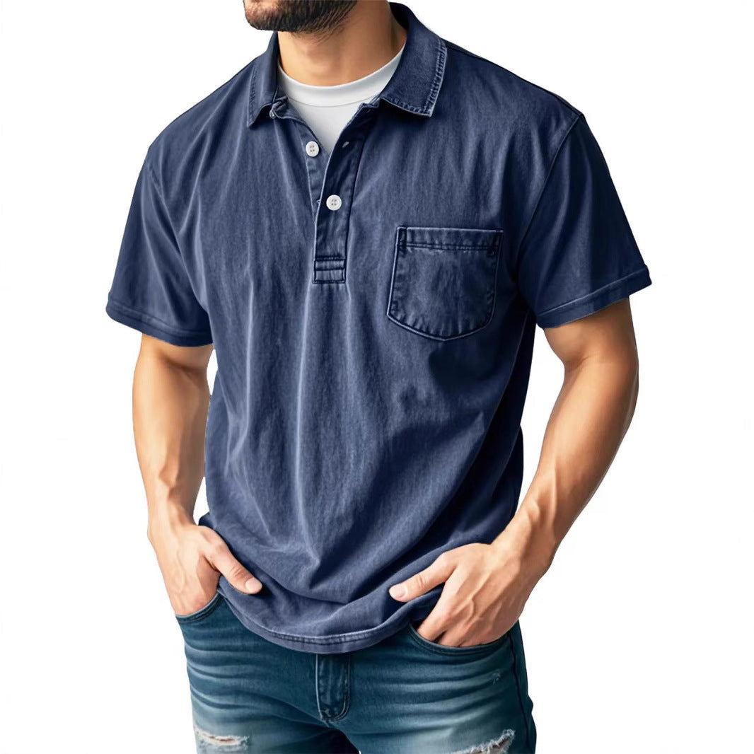 Casual Short Sleeve Polo Shirt for Men
