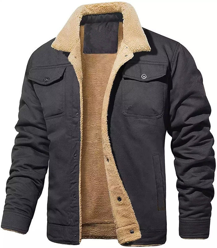 Warm Fleece Lined Mens Casual Jacket
