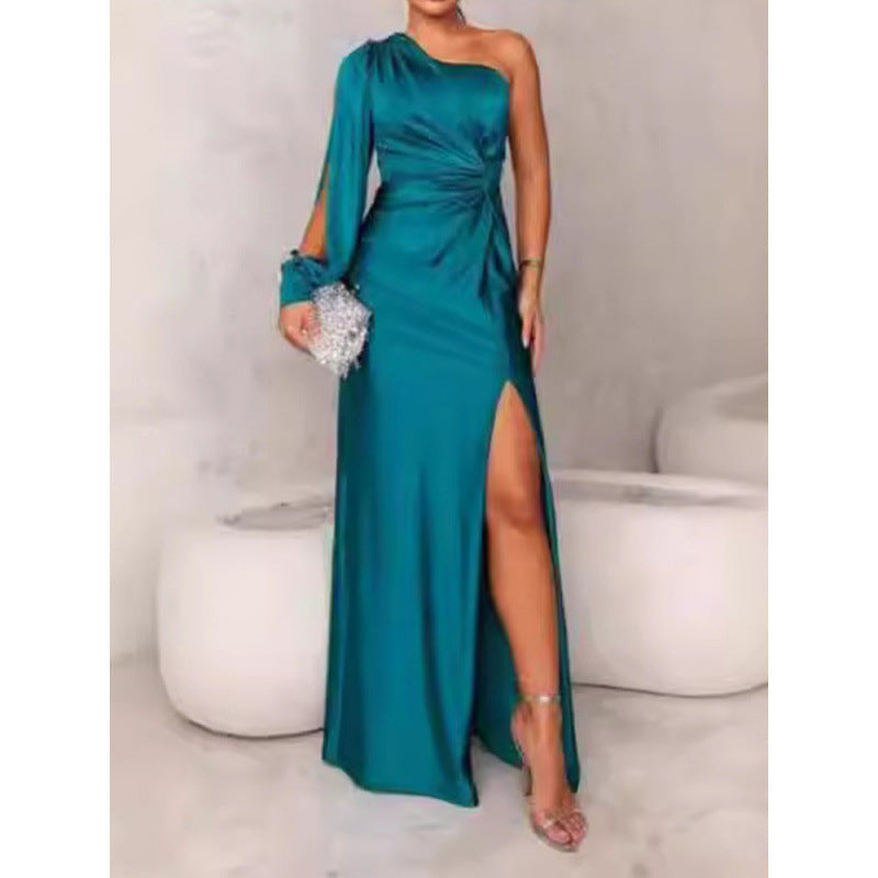 Elegant Women's Maxi One Shoulder Dress