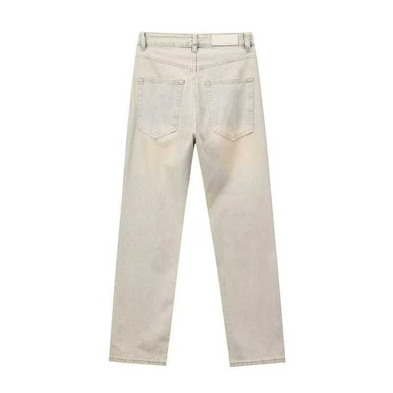 Men's Slim Fit Ripped Jeans Straight Leg Style - Nocini