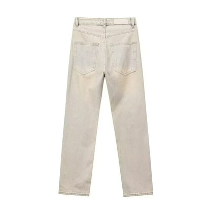 Men's Slim Fit Ripped Jeans Straight Leg Style - Nocini