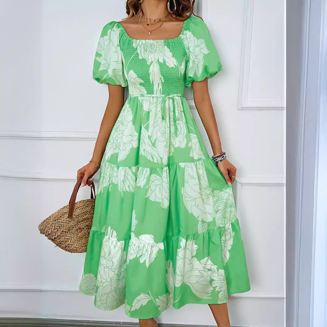 Elegant Women's Off Shoulder A-Line Dress