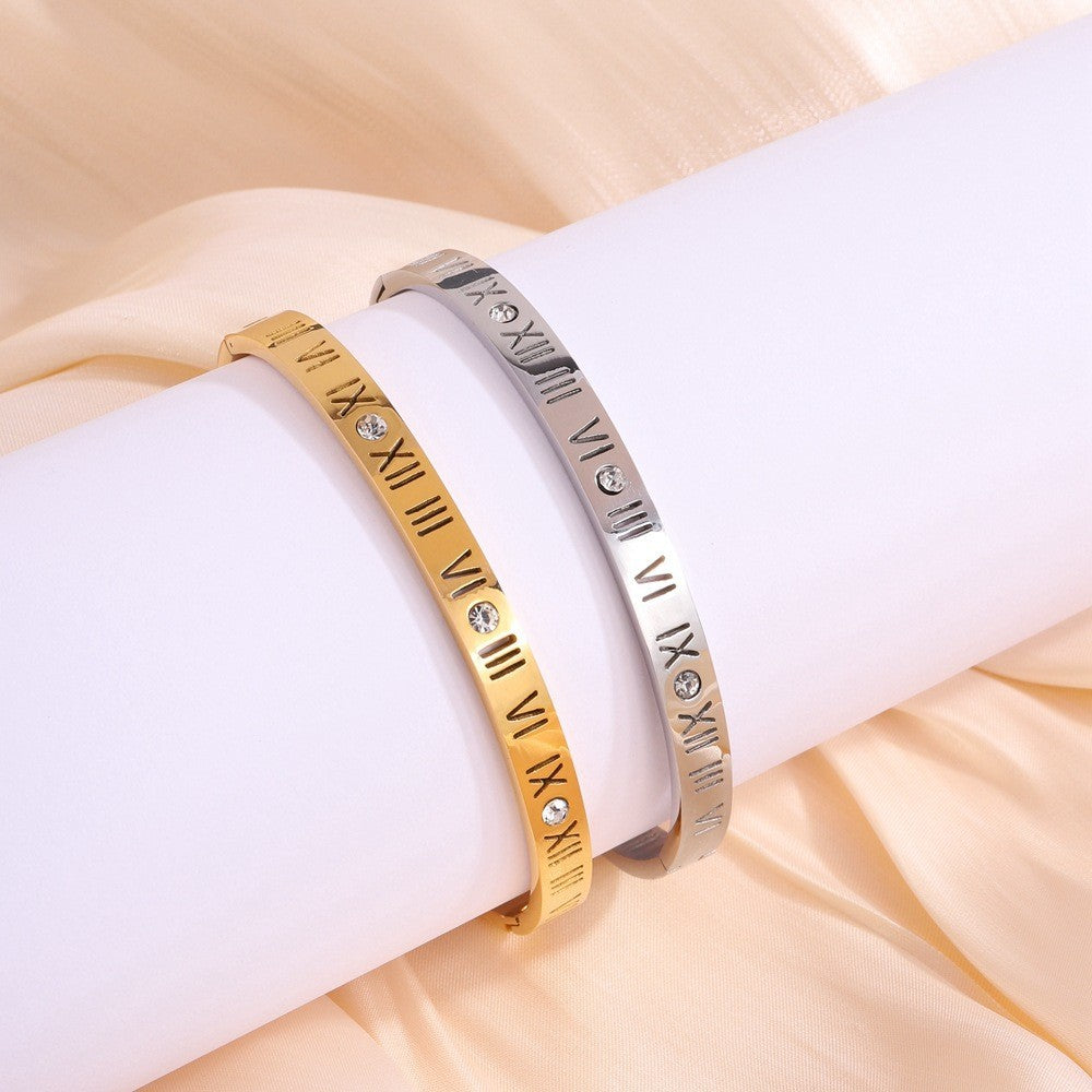 Classic Numbered Metal Bracelet