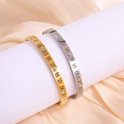 Classic Numbered Metal Bracelet
