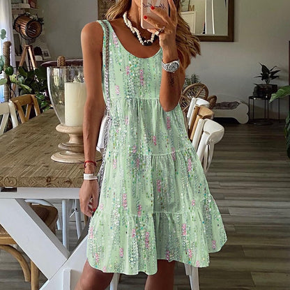 Loose Fit Sleeveless Summer Dress for Women