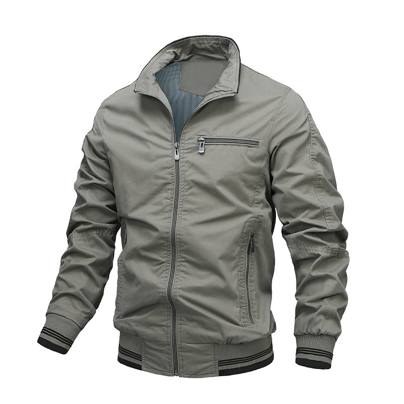 Classic Zip Up Cotton Jacket for Men
