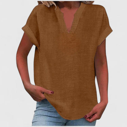 Elegant V-Neck Top for Women's Daily Wear - Nocini